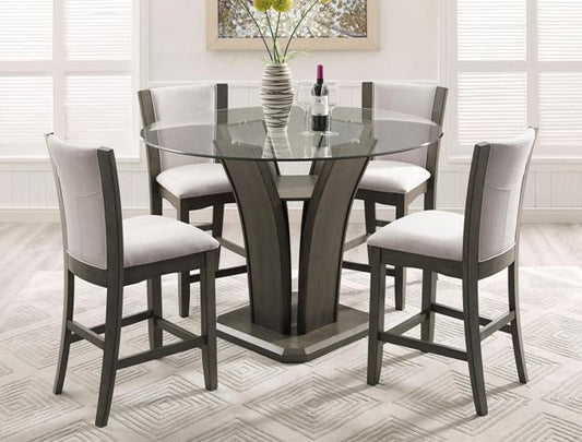 Camelia Counter Height Dining Room Set (Grey)