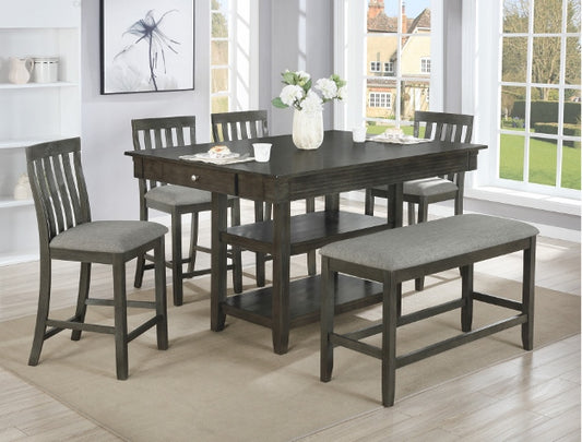 Nina Counter Height Dining Room Set (Grey)