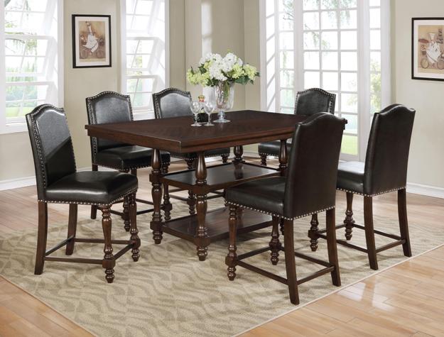 Langley Counter Height Dining Set (Espresso)