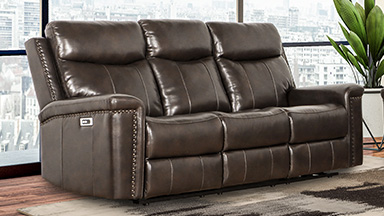 Quade Leather Sofa And Love Seat Power Recliner
