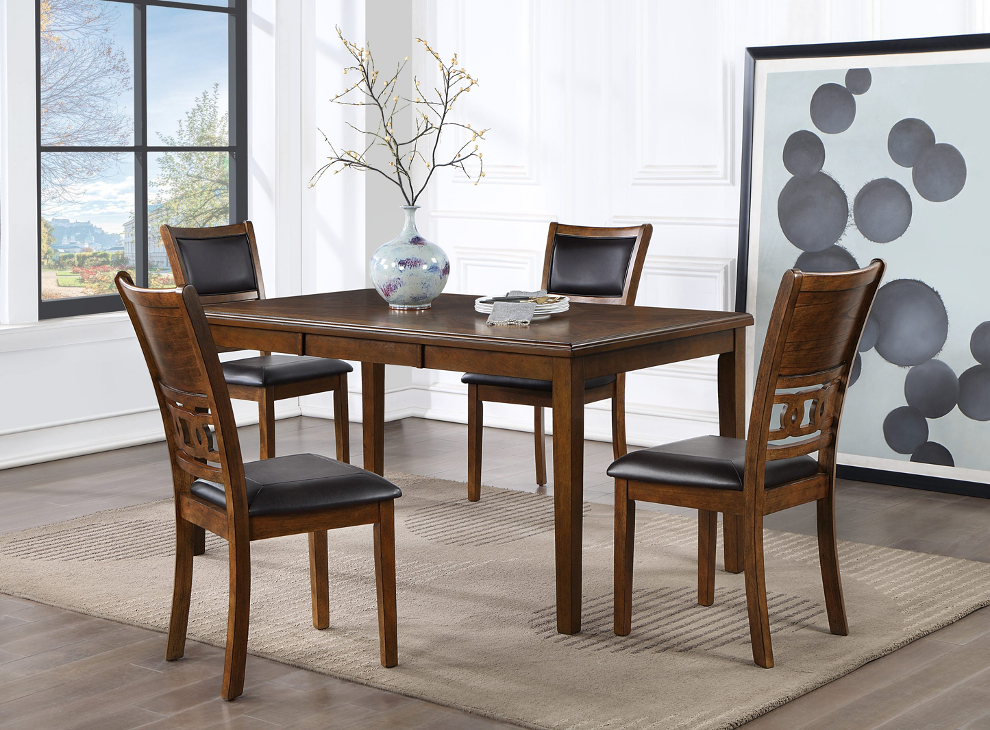 Gia Brown (Dining Table + 4chairs)